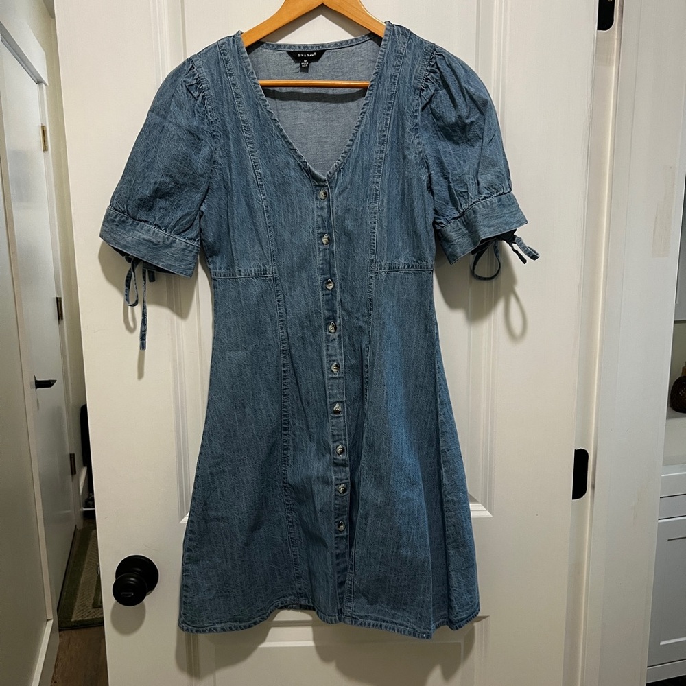 Denim Button-Down Dress